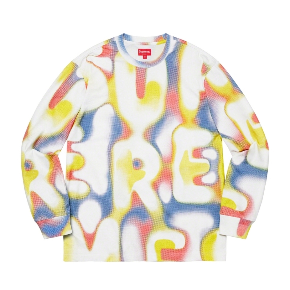 Supreme HALFTONE LONG SLEEVE TOP Never Worn Casual Festival Wear Concert Shirt